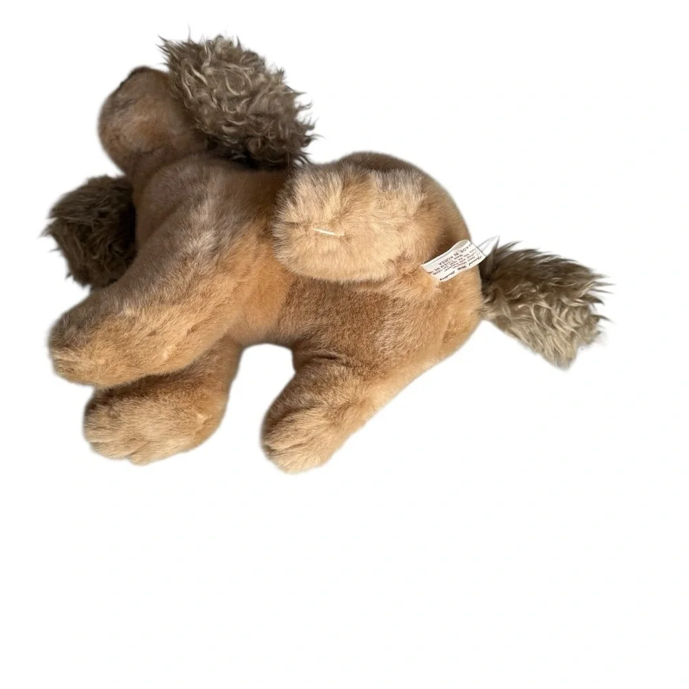 Vintage American Wego Stuffed Animal Plush Spaniel Dog 12” Tan Brown 1968